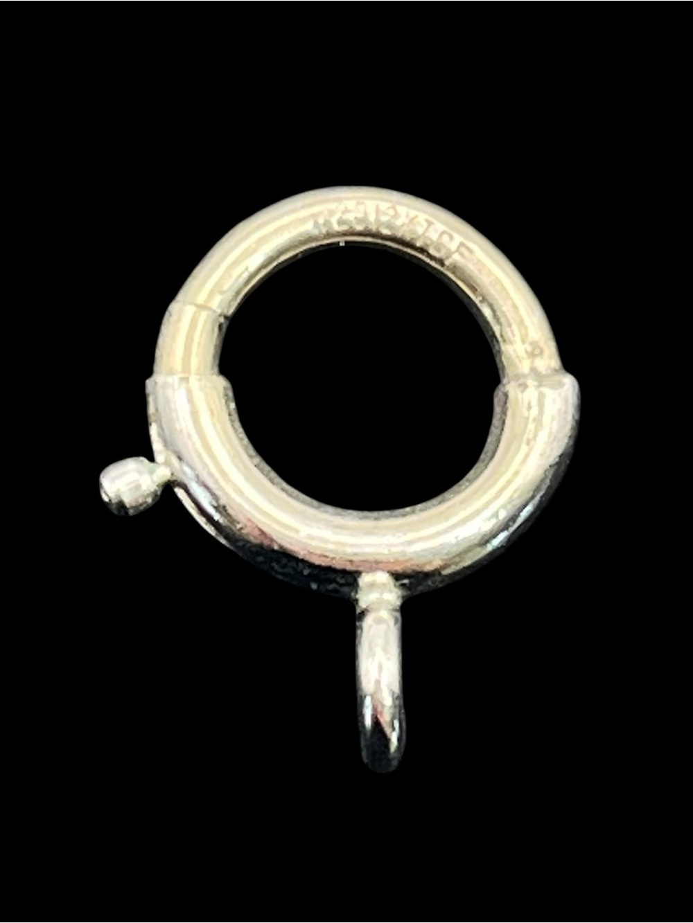 12k white gold filled vintage bolt clasp clip for necklace